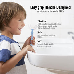 U-Shaped Kids Toothbrush – 3-Pack Soft Silicone, 360° Clean (Ages 6-12)