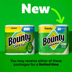 Bounty Quick Size Paper Towels – 8 Family Rolls (Equals 20 Regular Rolls)
