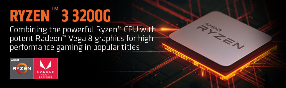 AMD Ryzen 3 3200G with Vega 8 Graphics – 4-Core CPU + Wraith Cooler