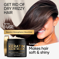 SUNATORIA Keratin Hair Mask – Deep Repair & Hydration Treatment