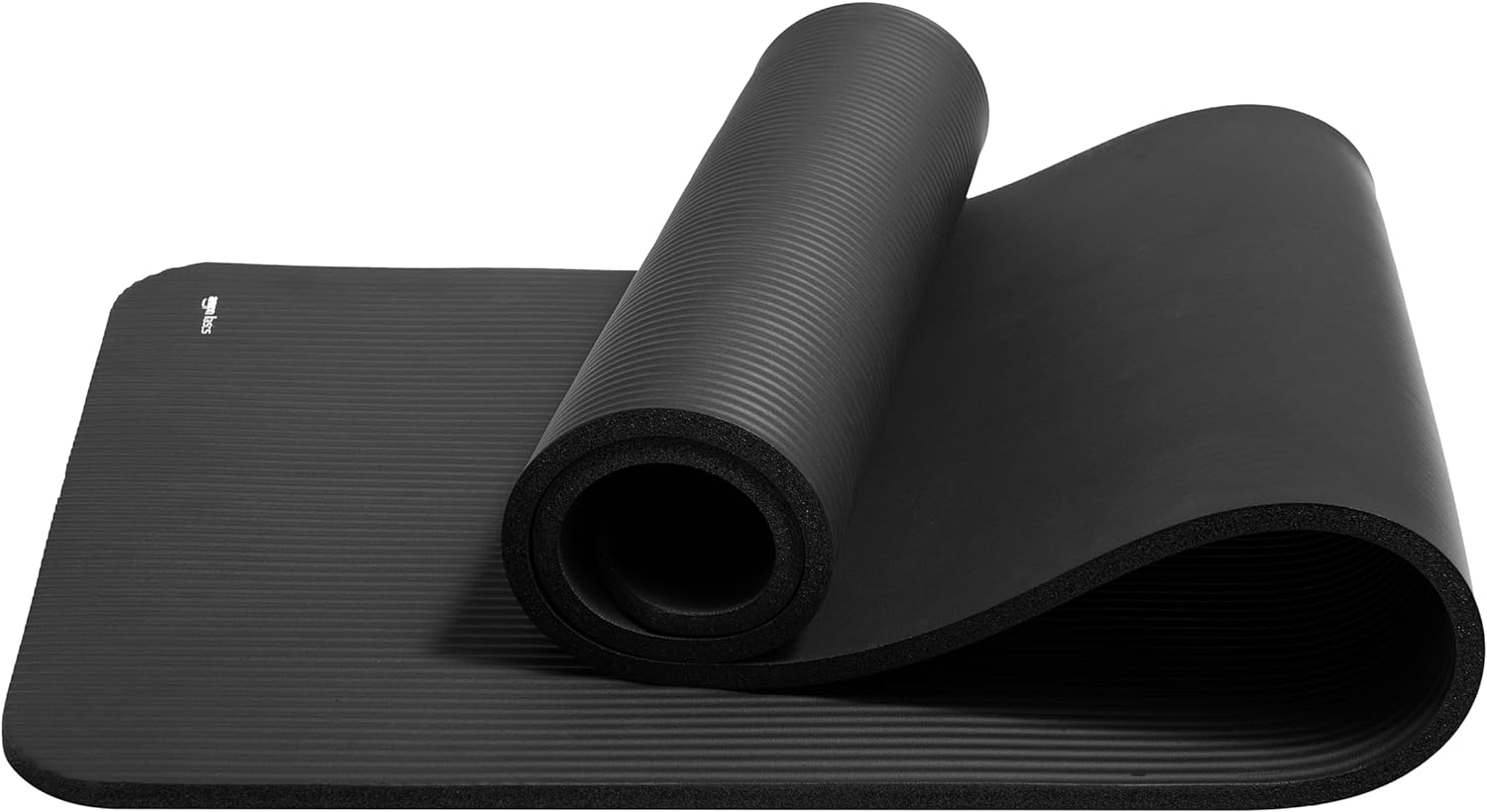 Amazon Basics 1/2 Inch Extra Thick Exercise Yoga Mat with Carrying Strap, Cushioned Support, for Fitness and Gym Workouts